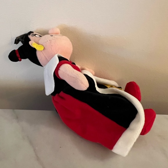 Alice In Wonderland Disney Store Plush Small Bean Bag Vintage QUEEN OF HEARTS - Picture 9 of 9